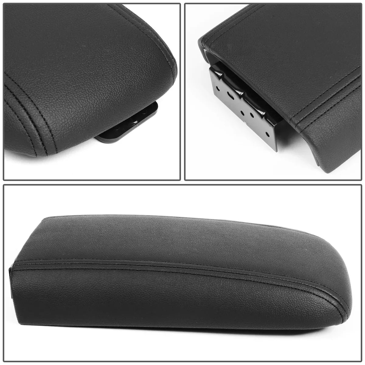 Armrest Buick 03 w/Latch 06 07 04 Assembly 2002-2009 08 Leather Trailblazer Rainier 05 ZTL-Y-0054 GMC Chevy [Black] Center Envoy Lid For Console Motoring DNA