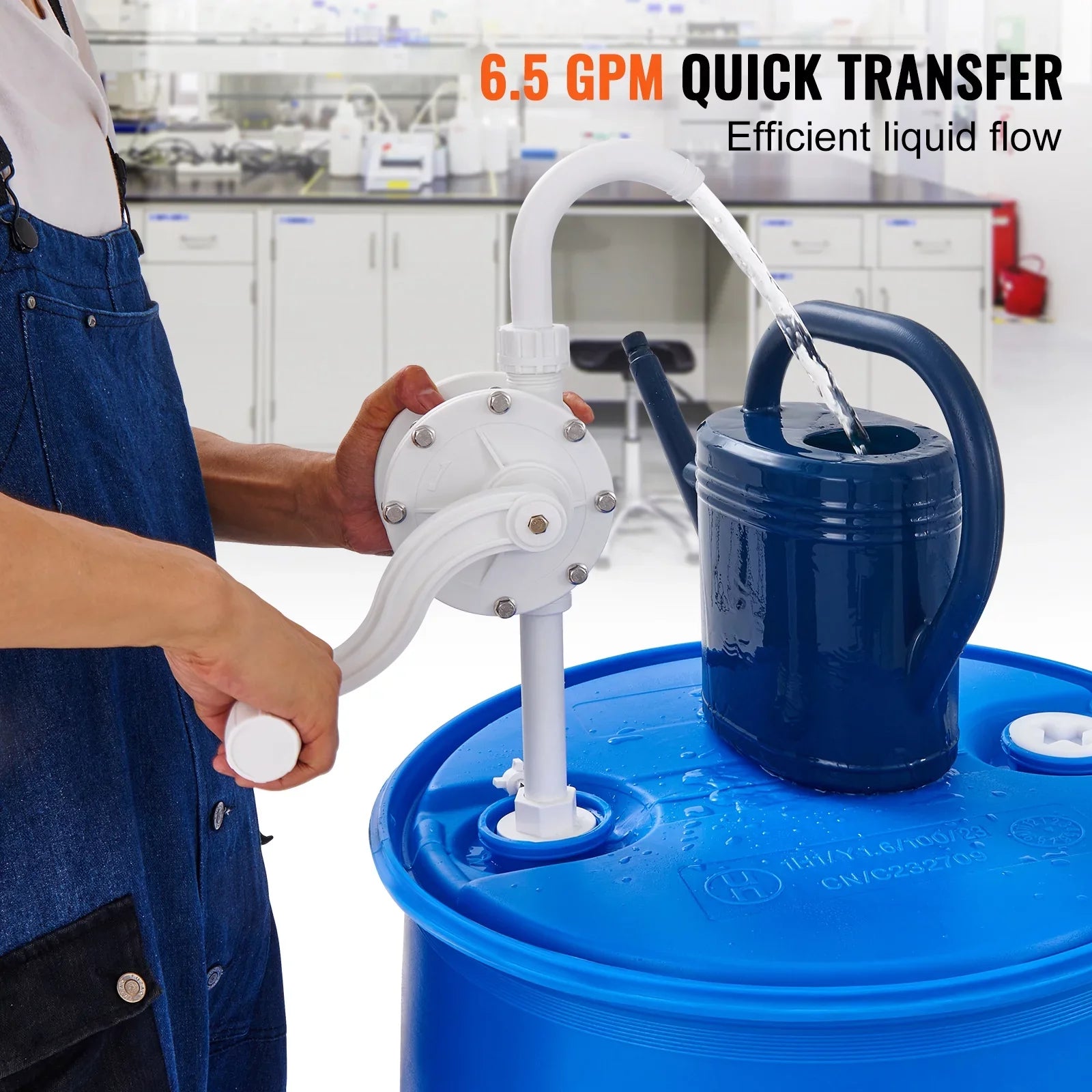 Crank Drums Hand BENTISM Pump 5-55 Rotary Drum Transfer Barrel Water Gallon Pump