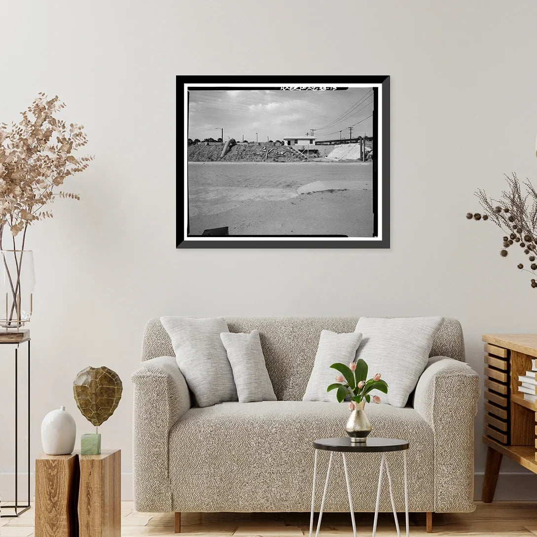 Yuma Main Plant, of AZ Historic 21-7/8" County, 13, Treatment Street, Yuma, - Yuma Jones foot at Street Water Street Framed Print, Main 17-7/8" x
