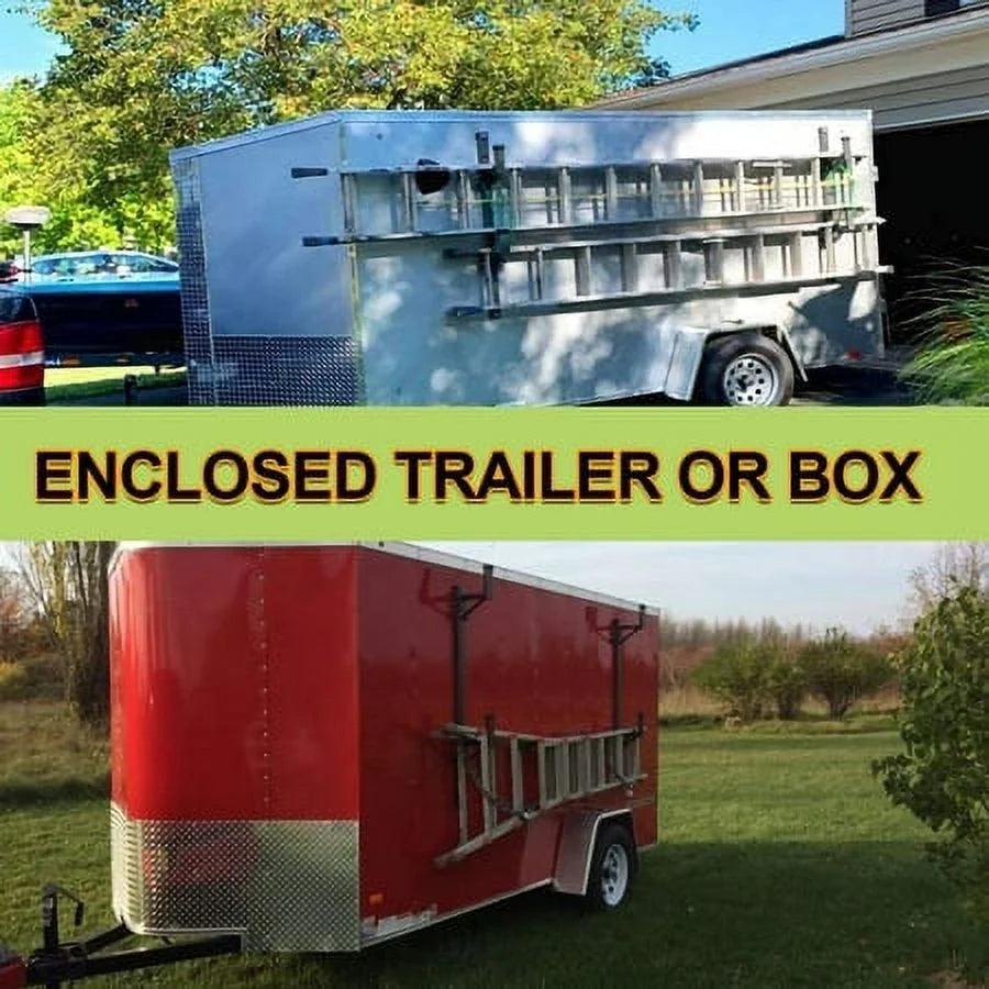 Bars Trailer or Mount Enclosed Wall Out Kojem Cargo Carry 1 Side Ladder 2 Rack Exterior - Universal Adjustable 2 Ladders Trailer for Side