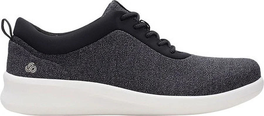Lightweight 6.5 Lace-Up Adjustable Breathable Padded Heel Running Round M Pace Womens Toe CLARKS Gray Comfort Athletic Shoes
