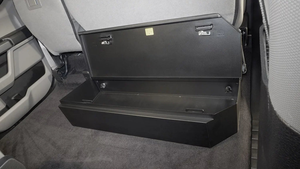 SuperCrew, 2/3 - 344-01 Tuffy Seat 2017-Current Products SuperDuty Ford Lockbox Ford Length; SuperCrew Under 2015-Current Security Black; F150