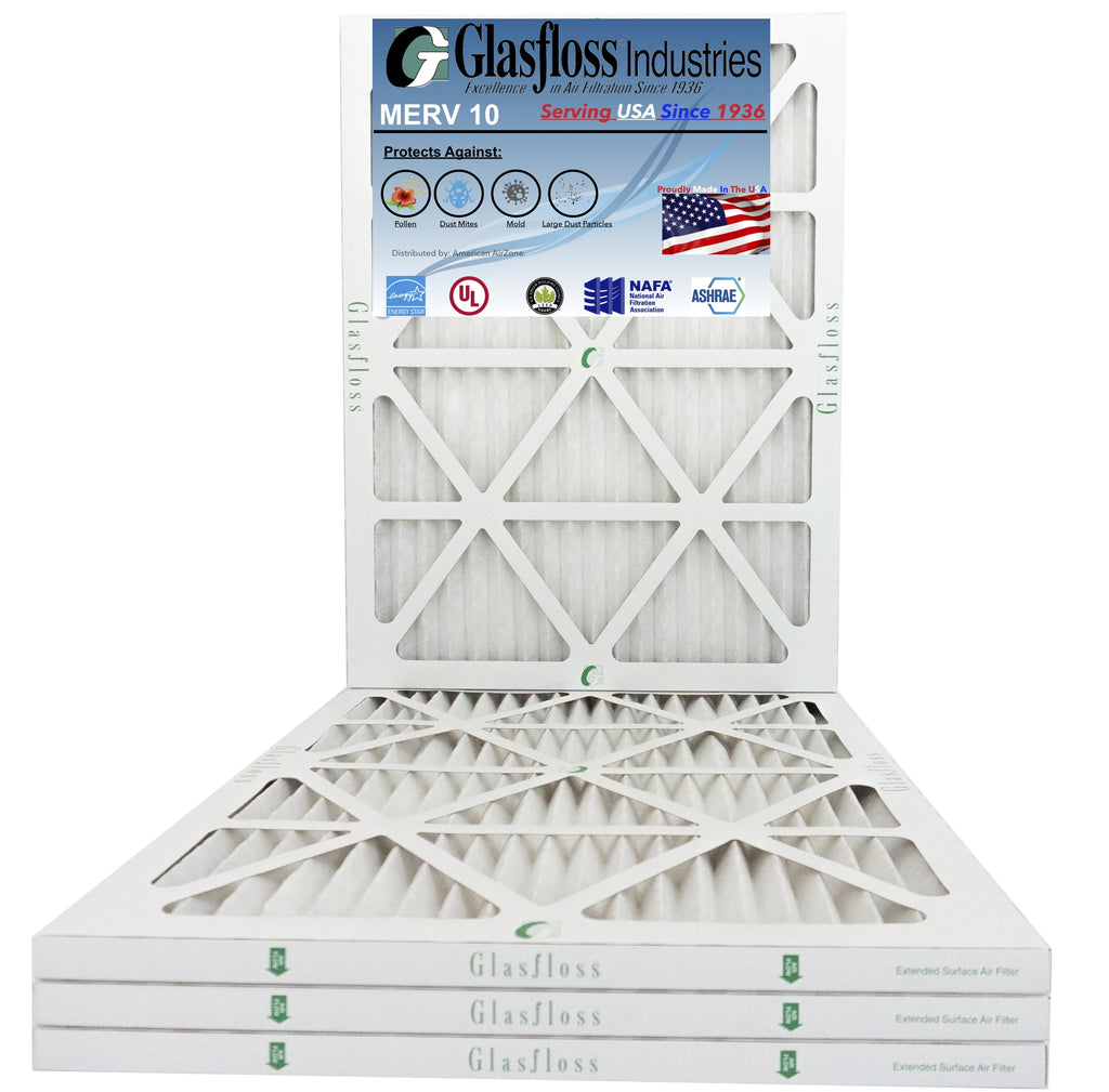 Filter Air - 22x36x1 USA 10 21.5 Size: x inch) - 35.5x7/8 Made in -Qty:4 Furnace Glasfloss (Actual - MERV