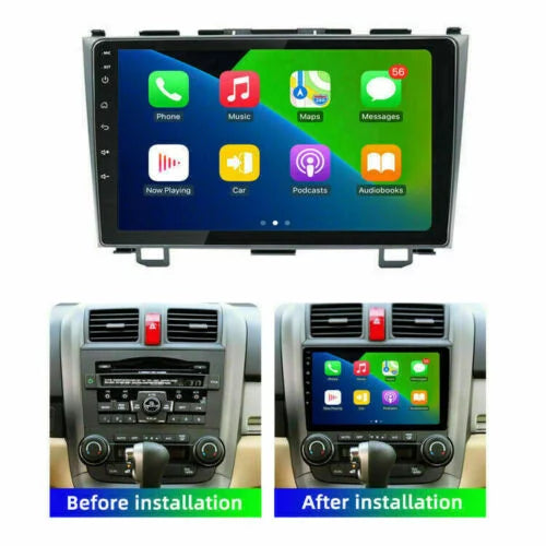 Camera Honda for 9" with Car CRV Screen Stereo Double 2007-2011 with Radio Carplay Touch Din JMANCE Backup Apple