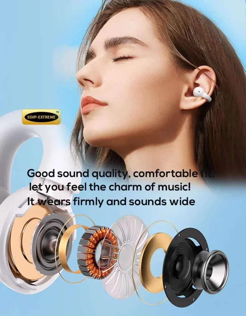 for Kyocera 3 Ear-Clip - Pro Case Phone DuraForce Hands-free TWS True With Earbuds Model Compatible DuraForce N8O Earphones Headset Stereo (2023) Bluetooth Wireless Pro Mic 3 Charging