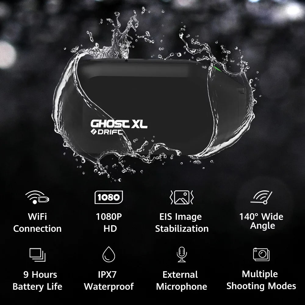 Battery Ghost Waterproof XL Life External Drift Sports Support Camera 9 Camera, Hour Mic