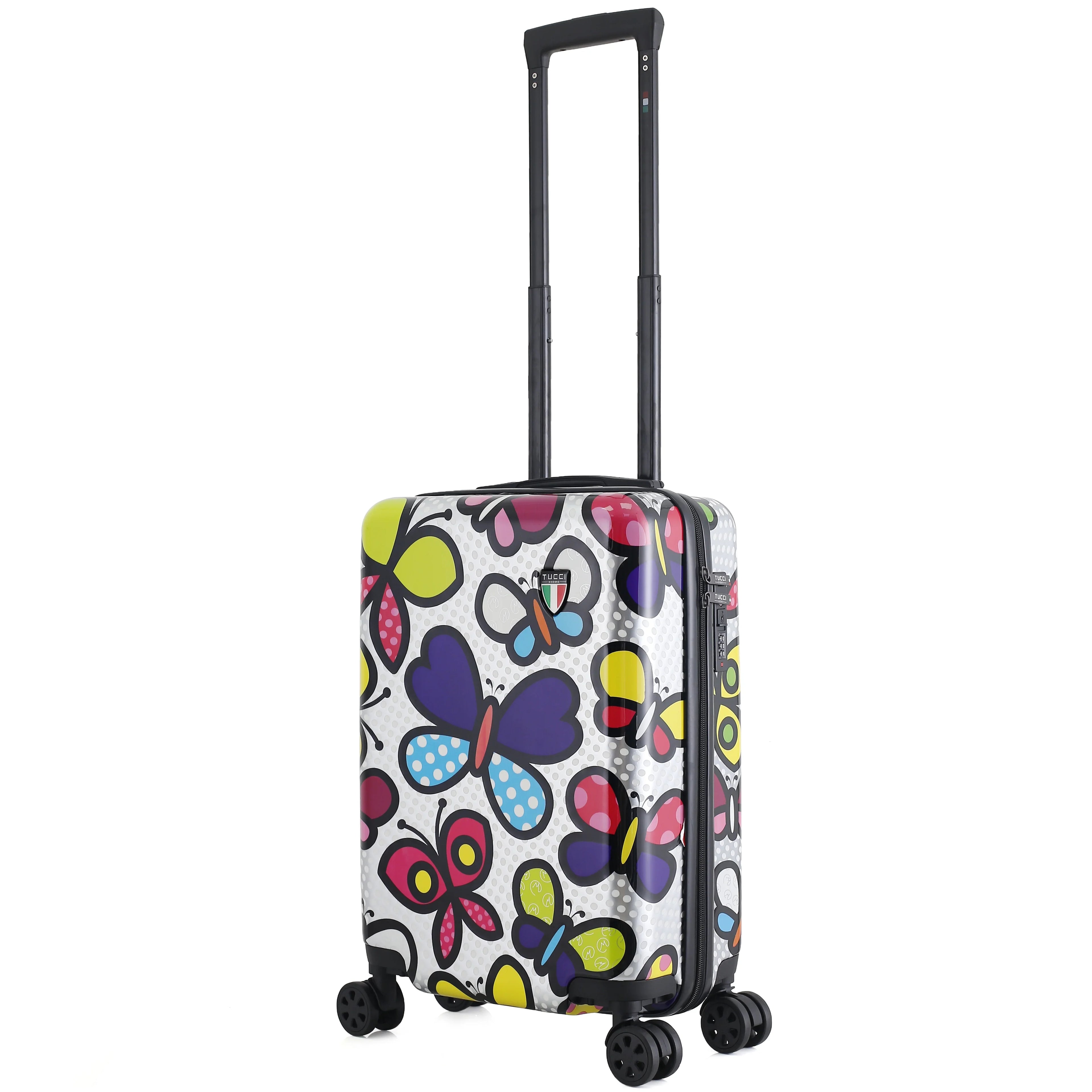 Butterfly Pop Pop 20" Luggage Italy Art Suitcase TUCCI