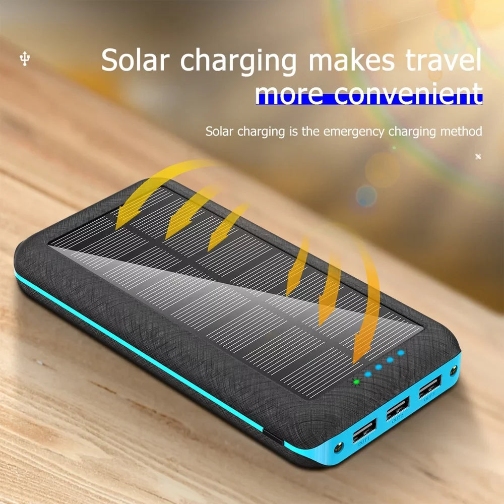 Lights Large Mobile Dual Decor Capacity LED Bank 20000mAh 3 Solar Xmas Portable Power Power Charger Supply USB Ponyta with