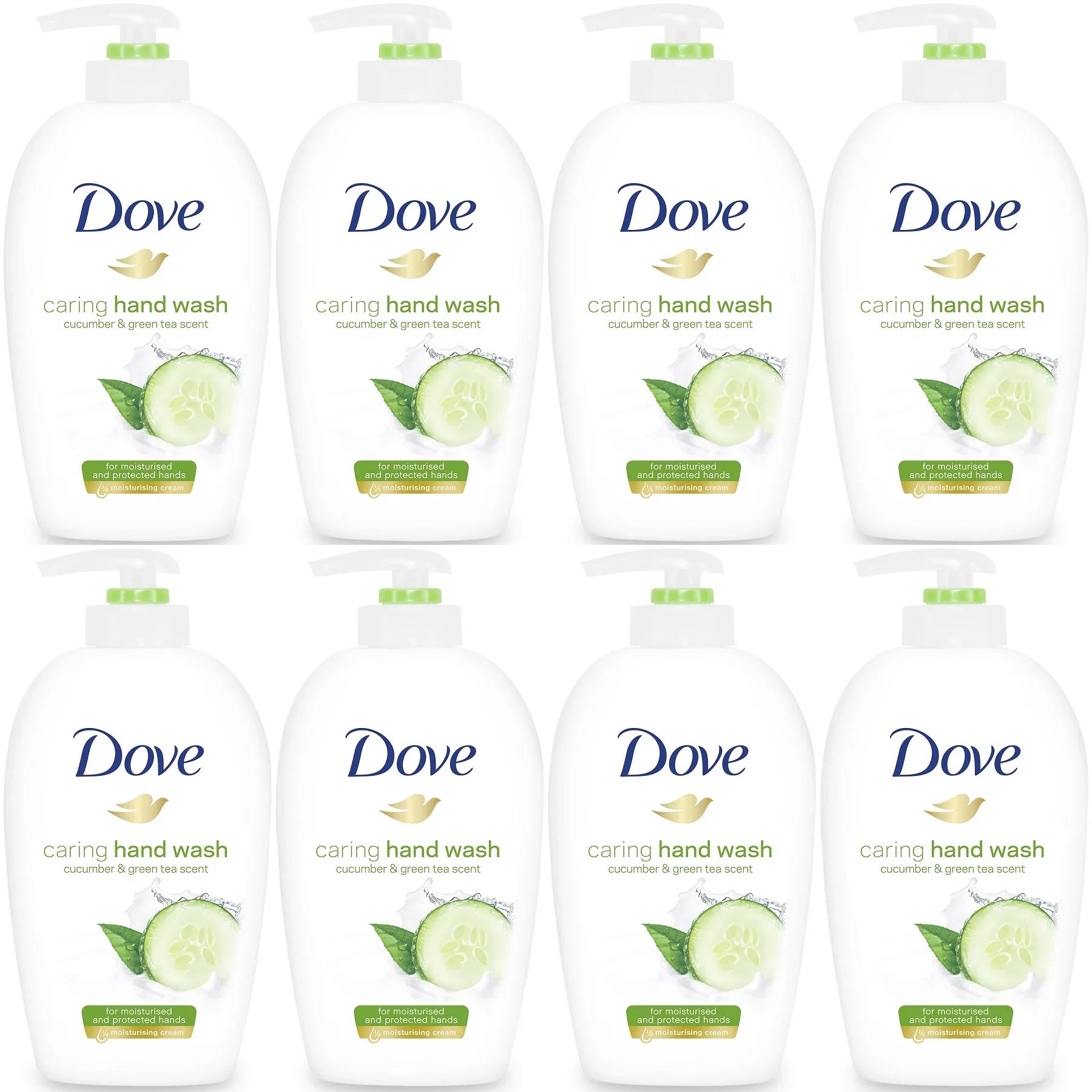 8) 8.45 Tea Dove (Pack Cucumber 250 Scent, of Green Cream Beauty Go Ounce / Wash, Caring Fresh Hand Ml &
