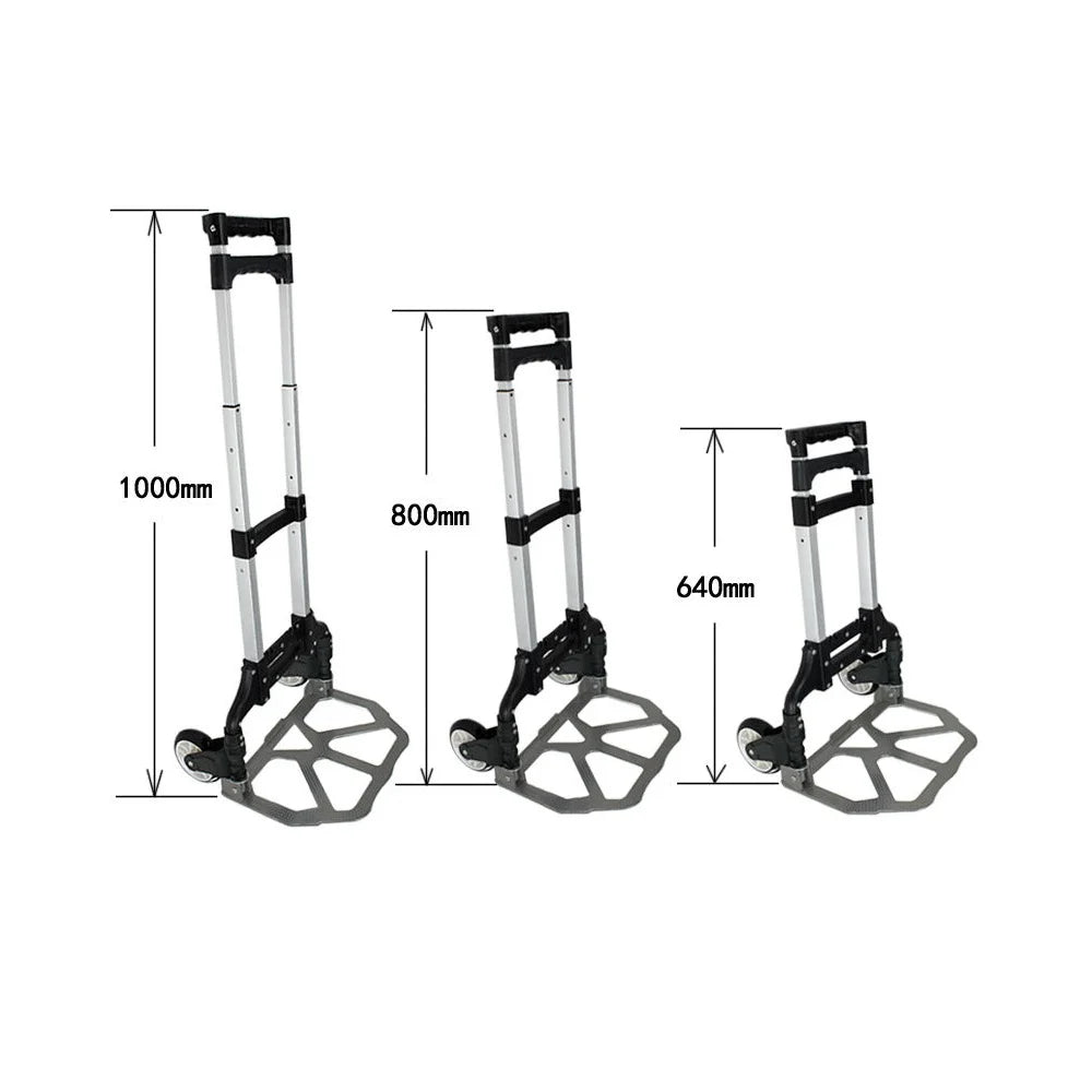 Aluminium Push, Black, Hand Compact Carts. Dolly Folding Trolley Luggage SEGAWE
