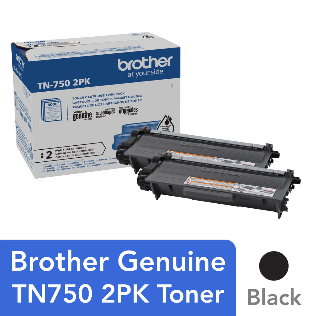 Toner Genuine TN7502PK Cartridge, Printer Brother High-yield Black