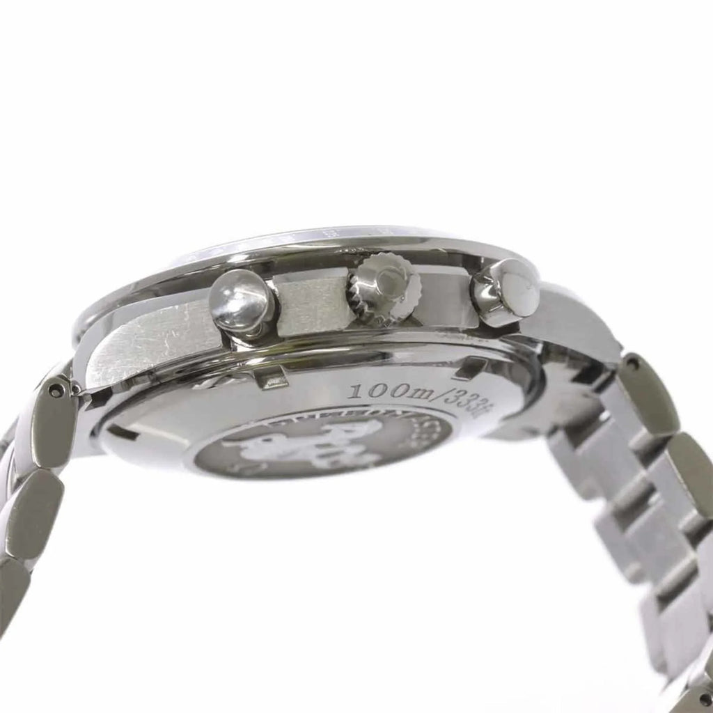 3210 Dial Omega Black Watch Men's Automatic Date Pre-Owned Speedmaster Chronograph OMEGA 51 (Good)
