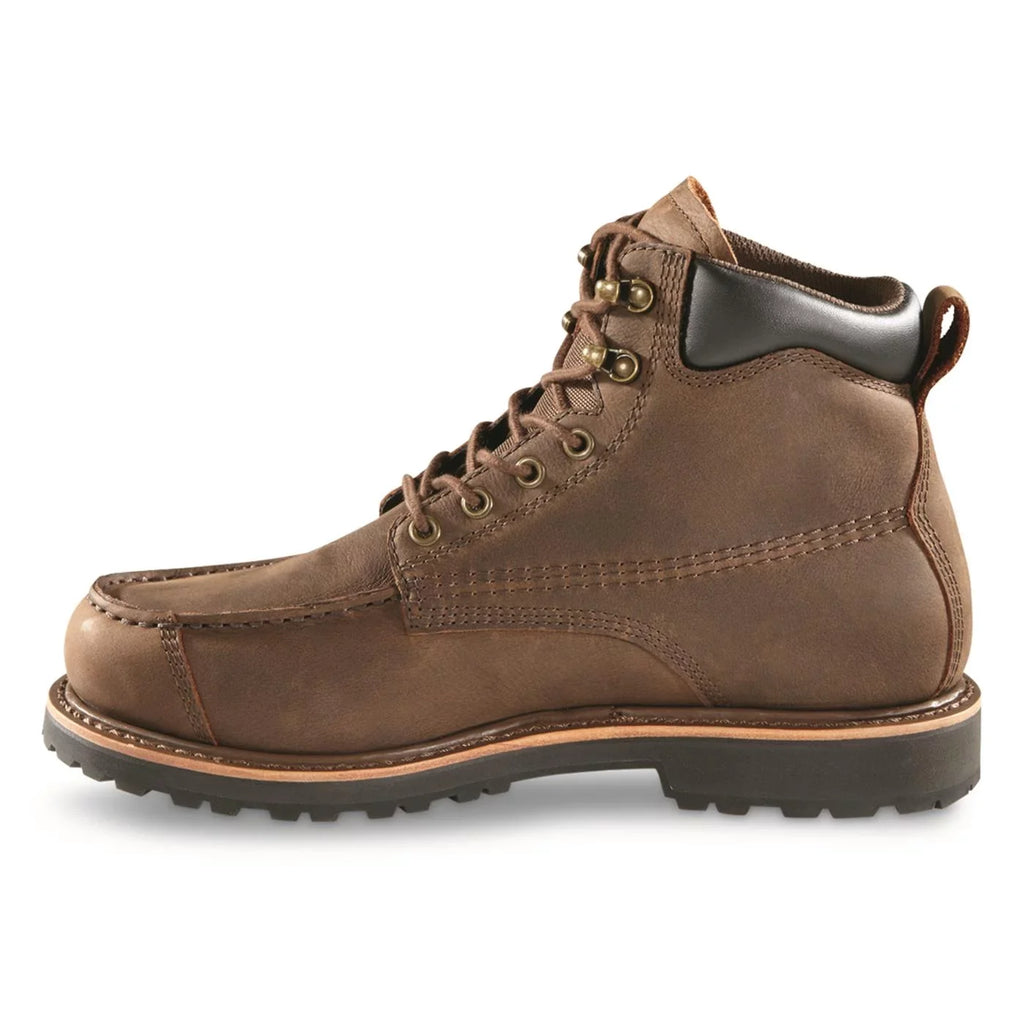 Guide Work Rugged Pull-On Boots Leather Moisture Timber Mens Gear Insoles, Waterproof Boot Shoes, Ankle Wicking Chukka