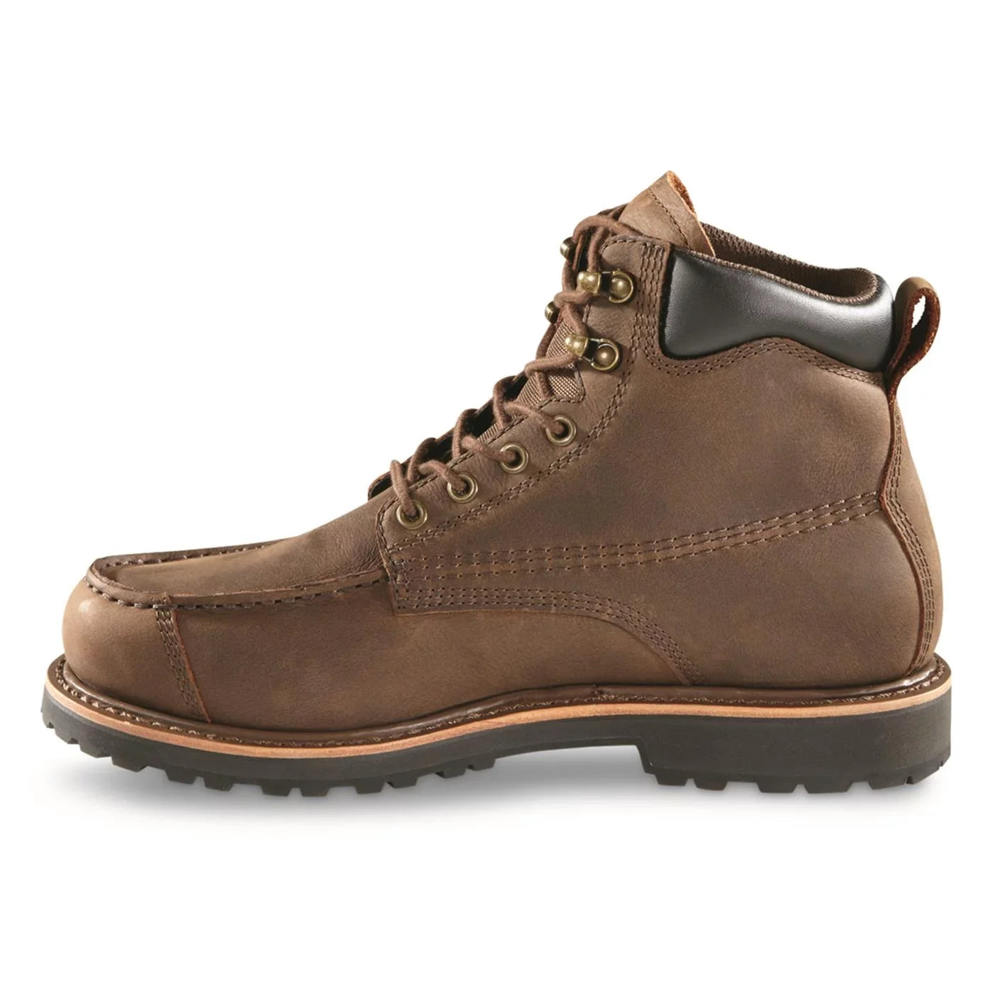Guide Work Rugged Pull-On Boots Leather Moisture Timber Mens Gear Insoles, Waterproof Boot Shoes, Ankle Wicking Chukka