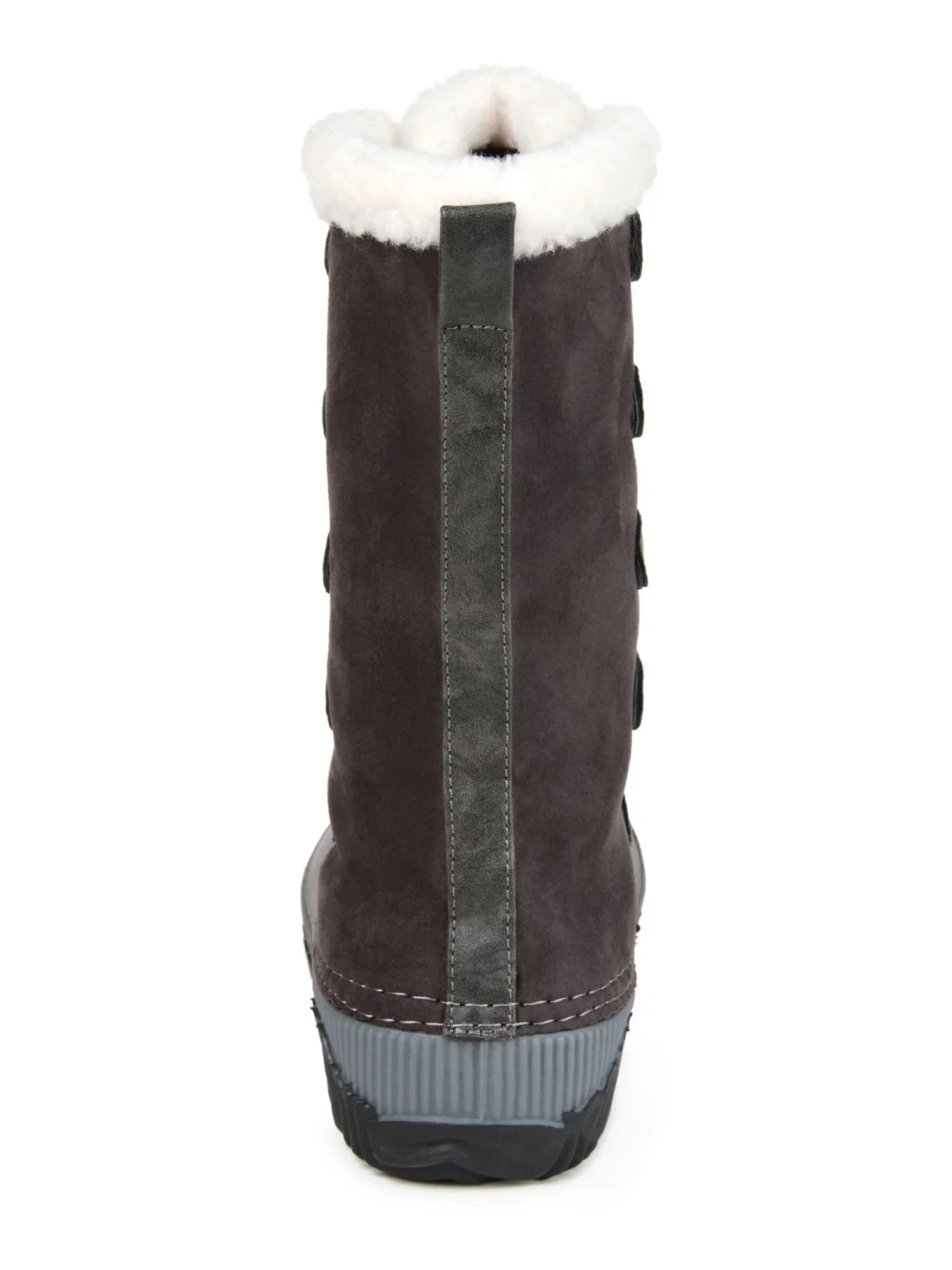 Round Insulated Blizzard COLLECTION Waterproof JOURNEE Boots Lined Snow Fleeced Gray Lace-Up 11 Toe Two-Toned Womens