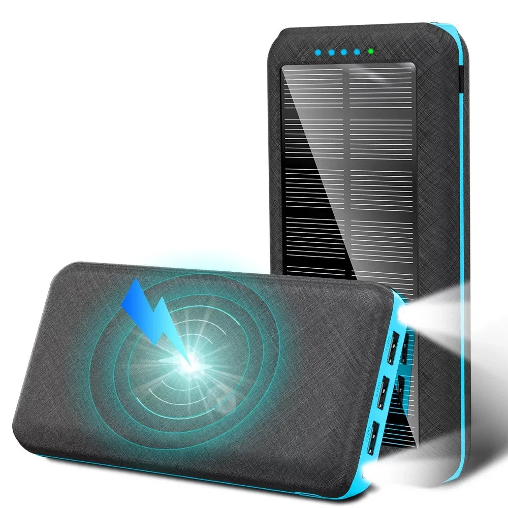 Lights Large Mobile Dual Decor Capacity LED Bank 20000mAh 3 Solar Xmas Portable Power Power Charger Supply USB Ponyta with