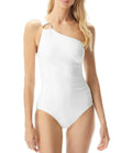 One Michael Swimsuit, Shoulder US One-Piece Solids WHITE 4 Kors Iconic