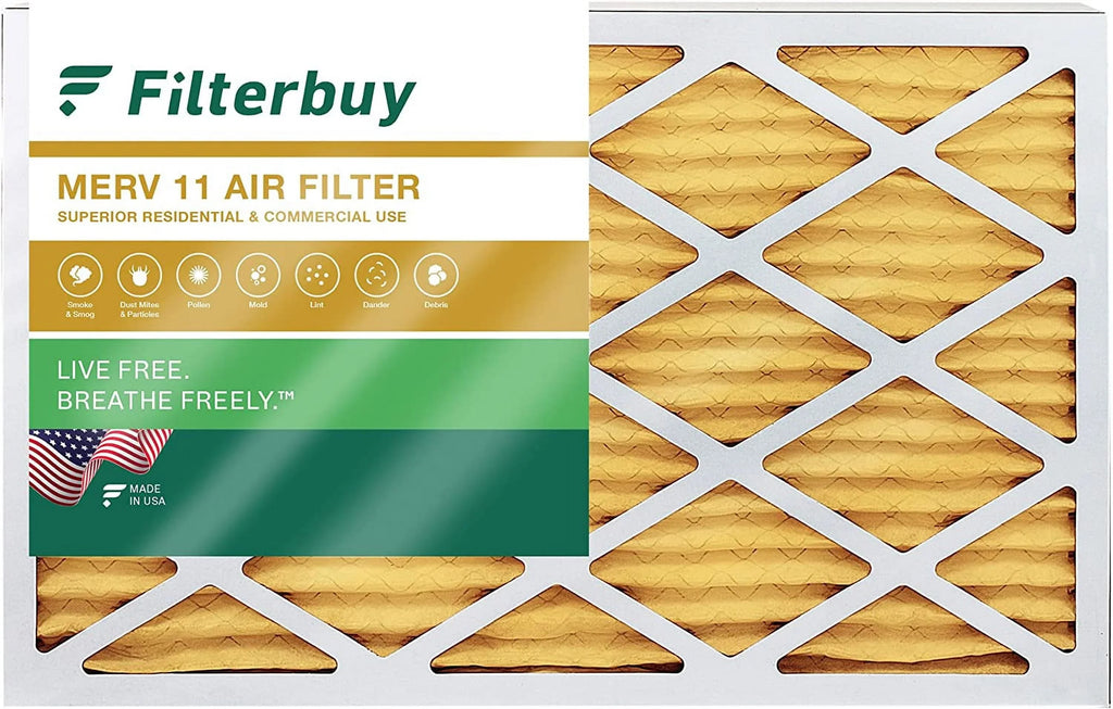 Filterbuy 16x25x2 HVAC AC Pleated Air Furnace MERV 11 Filters (1-Pack)