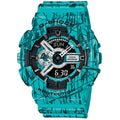 / GA-110 One - Pattern Designer Size G-Shock Slash Turquoise Watch