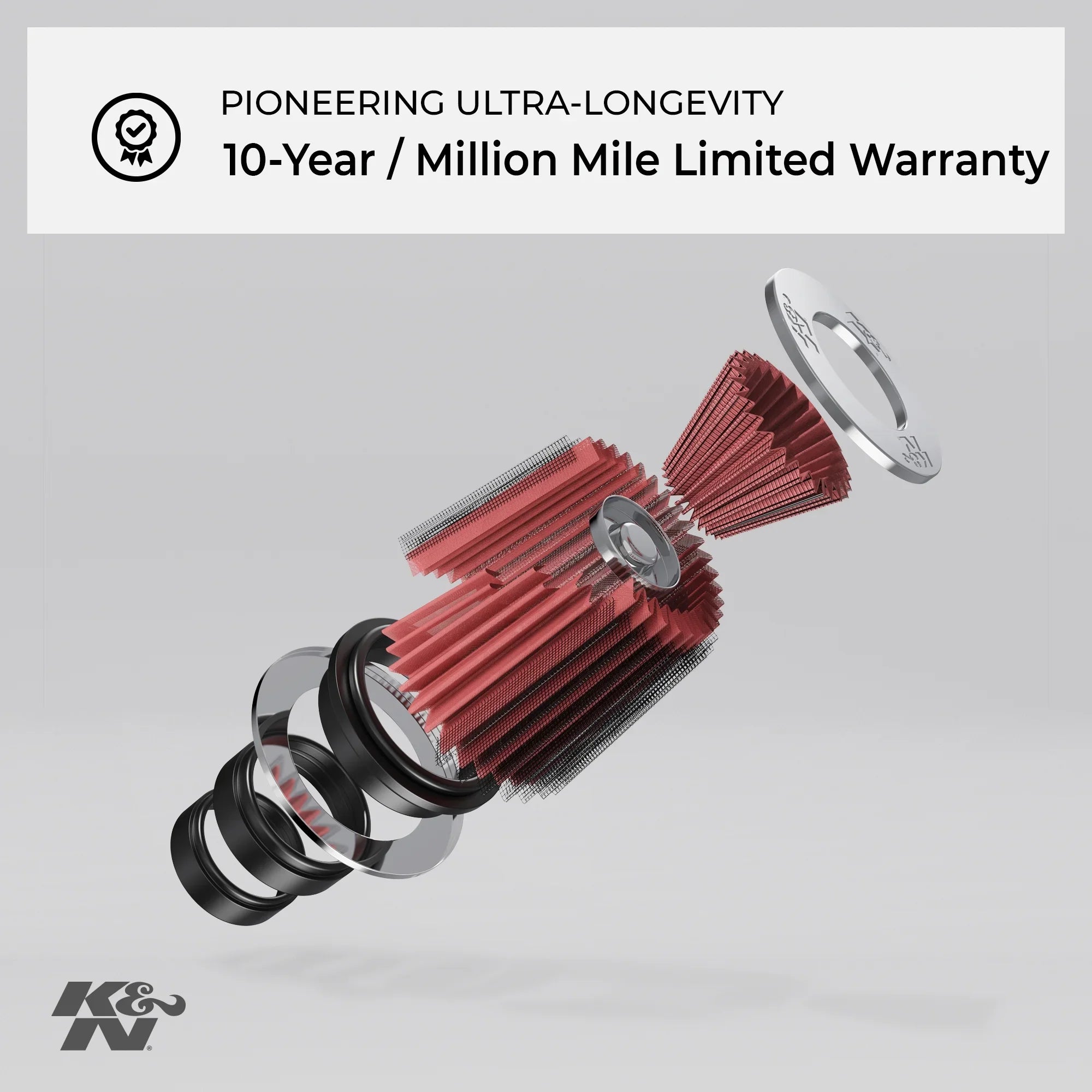 Washable, Industrial Performance, Replacement Engine Filter, Duty: Premium, Heavy Filter: Air High E-3019 K&N