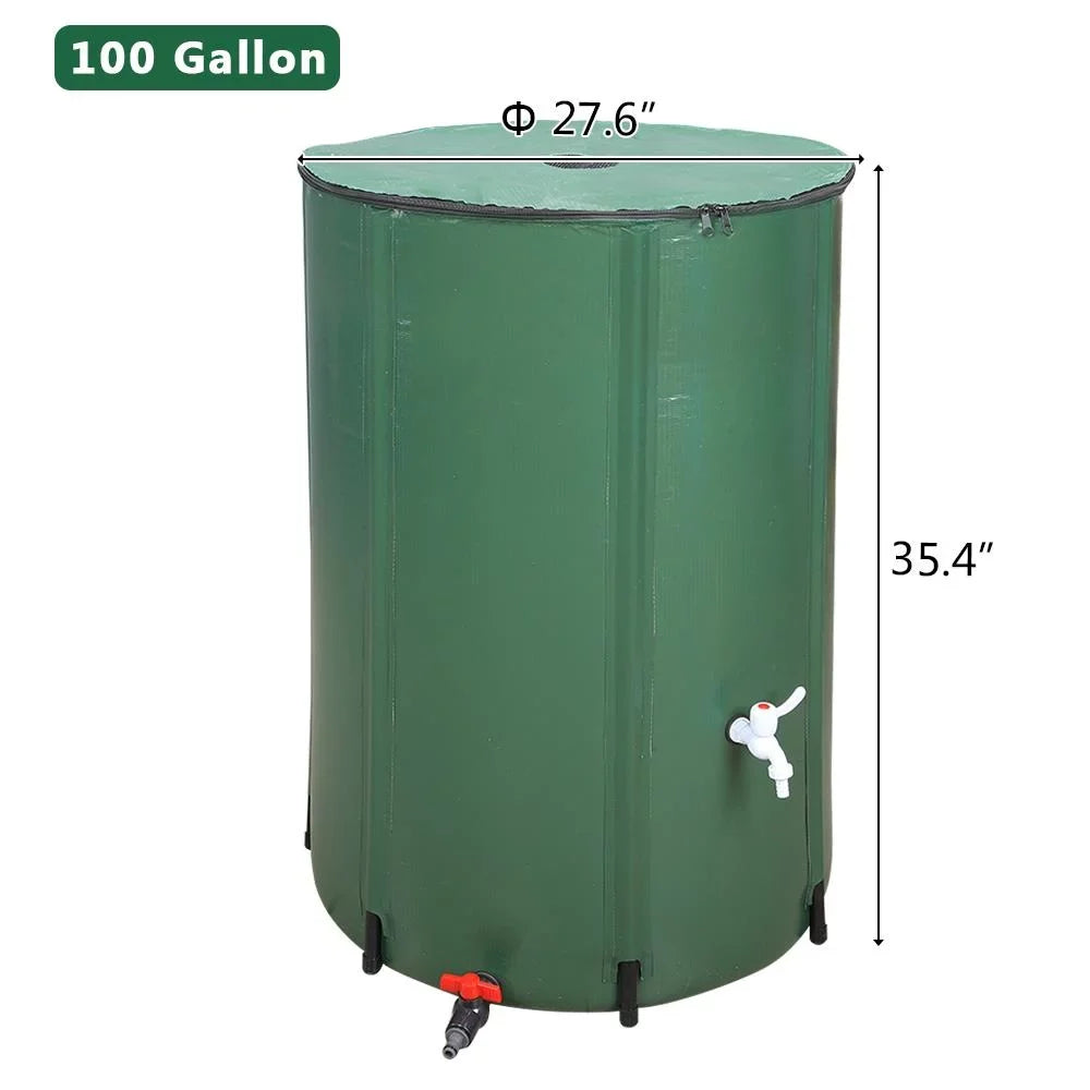 100 Rain Portable Storage Tank Gallon Ktaxon Collapsible Barrel, Water