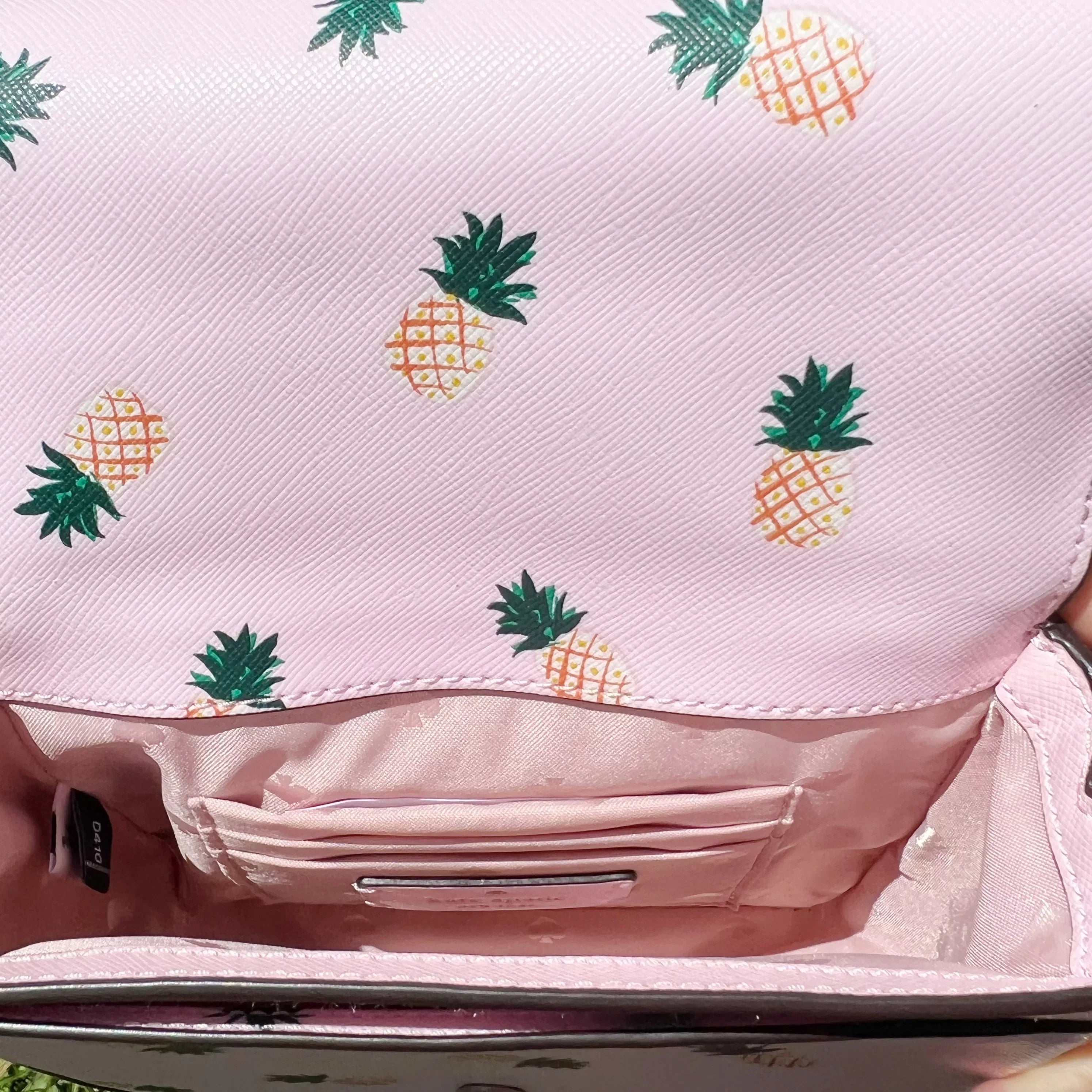 k7629 in multi staci pink crossbody Kate square pineapple Spade