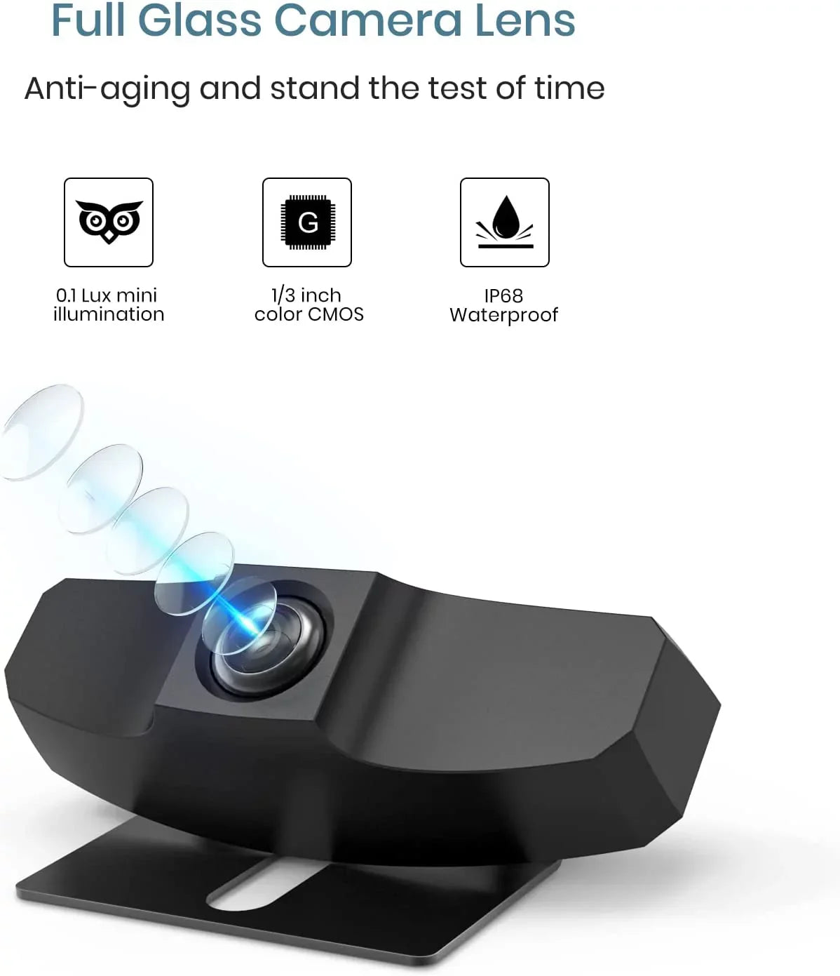 Night Vision Solar Backup Wiring Digital Pro BOSCAM Install Wireless No Camera Vehicle, DIY Rear Camera with No Wireless View Drilling SunGo for Most