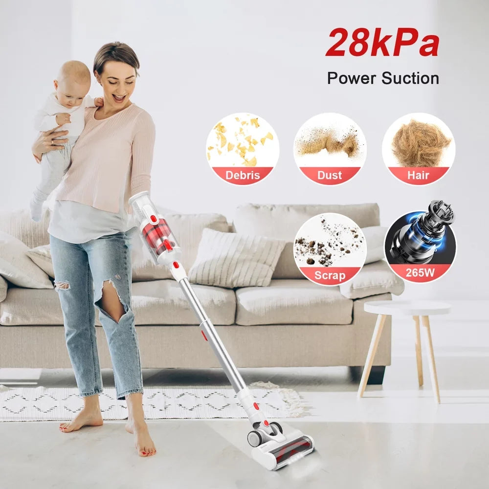 Floor Cleaner, Stick Runtime, 8 Hard Vacuum for Wnkim 50 Lightweight Power with Cordless Display, Pet Vacuum M10 Handheld Hair 28kPa LED Vacuum in to Suction Carpet 1 Smart Home, Up