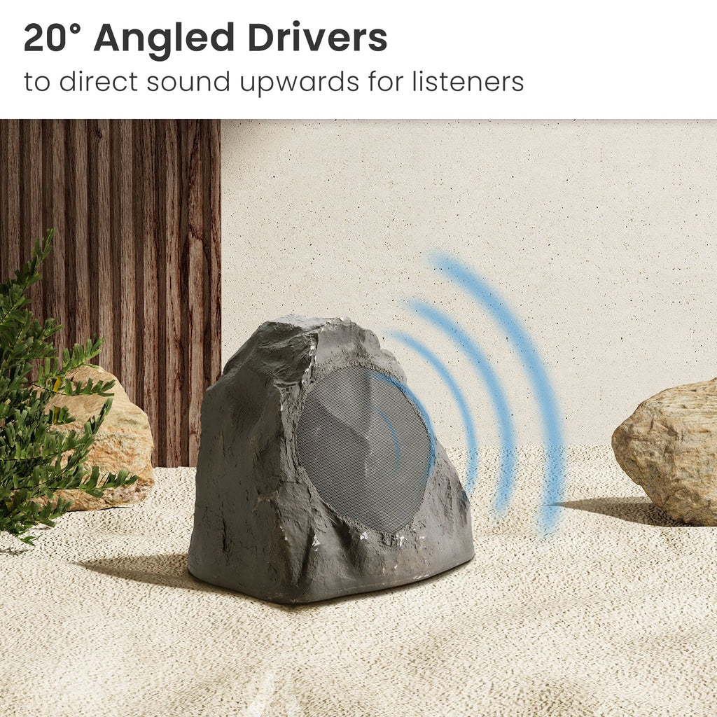 Pool Slate Set Garden 12R8SG Rock 12 for Yard Theater Solutions Deck Speaker Outdoor 8" Spa