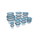SET FOOD IN & 38-PIECE AQUA STORAGE RUBBERMAID SEAL FLEX