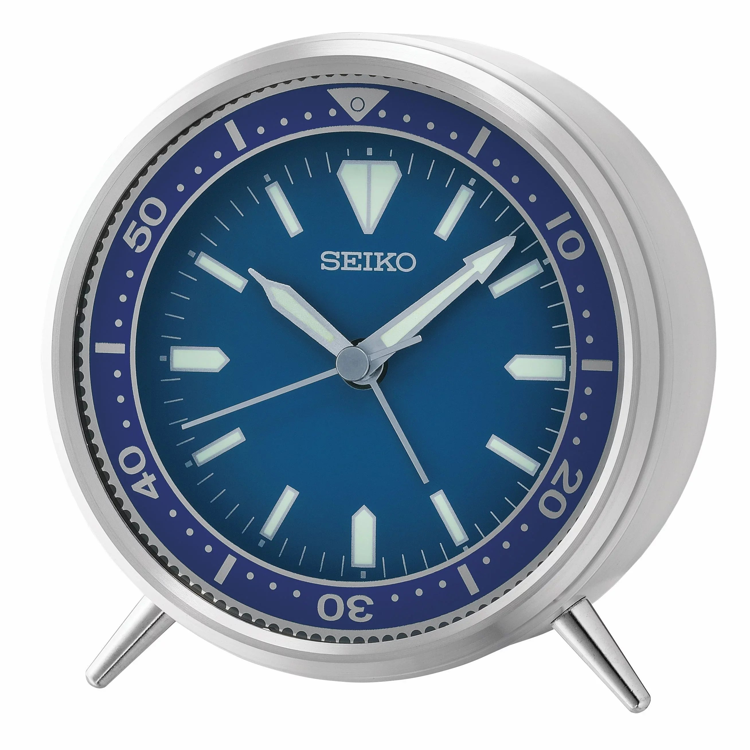Quartz Arabic 4 Beep Seiko Case Metal Mai Alarm Blue inch T QXE065LLH Clock Analog