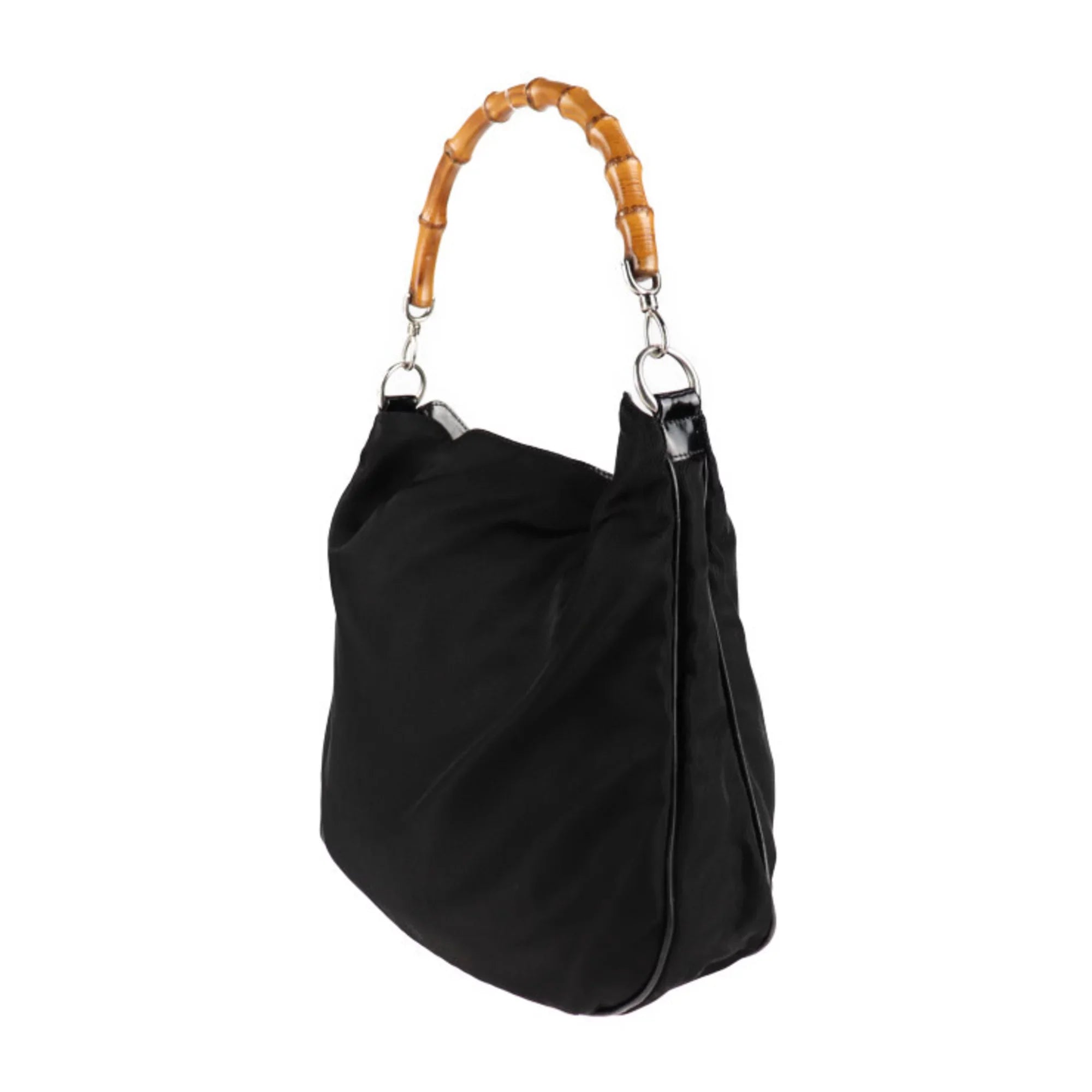 GUCCI 001/1705/1577 bag tote bamboo canvas black Gucci Pre-Owned (Good) handbag