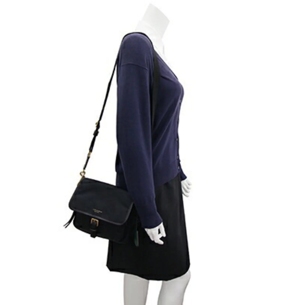 Pre-Owned Tory bag 58044 (Good) Burch shoulder nylon Perry ladies black TORY leather BURCH green