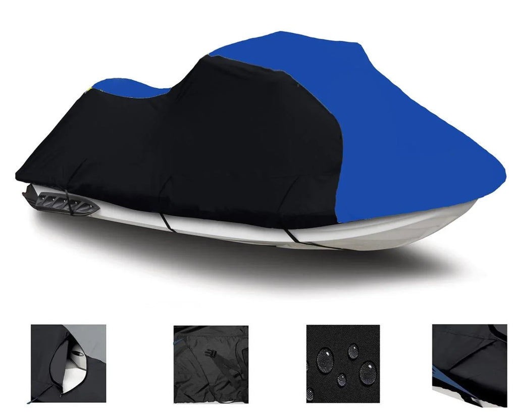 Compatible DENIER for 2012 Ultra Watercraft 2011 2013 Cover Trailerable Jet / PWC BLACK Kawasaki HEAVY-DUTY, 600 Cover BLUE 300X Ski