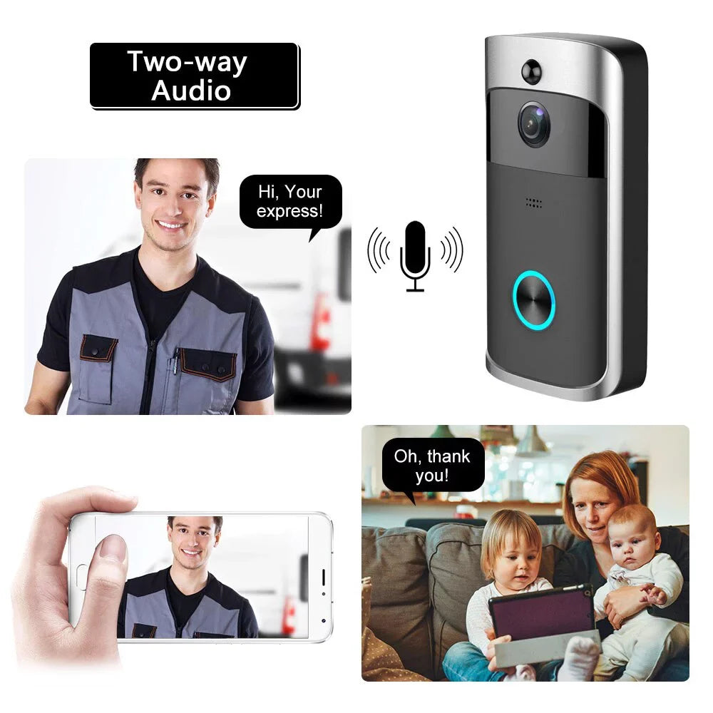 Detection Wireless Motion Visual Video Security Doorbell Intercom Vision Camera WiFi Camera Bell Night Smart Home Doorbell Door