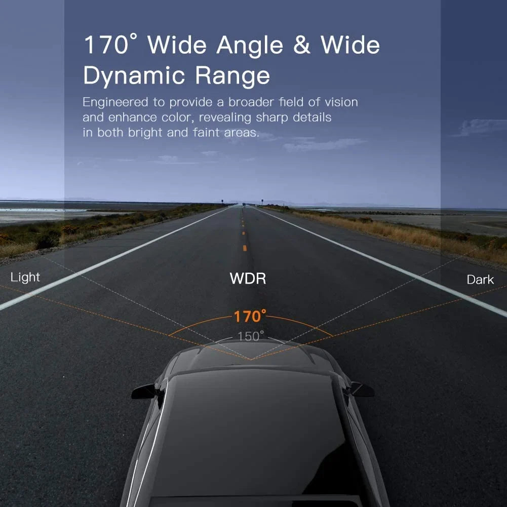 C450 FHD APEMAN Black Angle Cam Screen, Parking Monitor, 170° Camera 1080P 3" Dash Car Wide