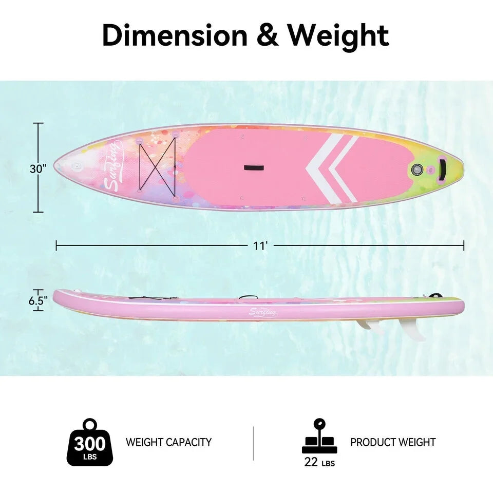 Kayak Paddle Up Kit FULLWATT Inflatable Seat Surfboard 11FT Stand Complete with SUP Board