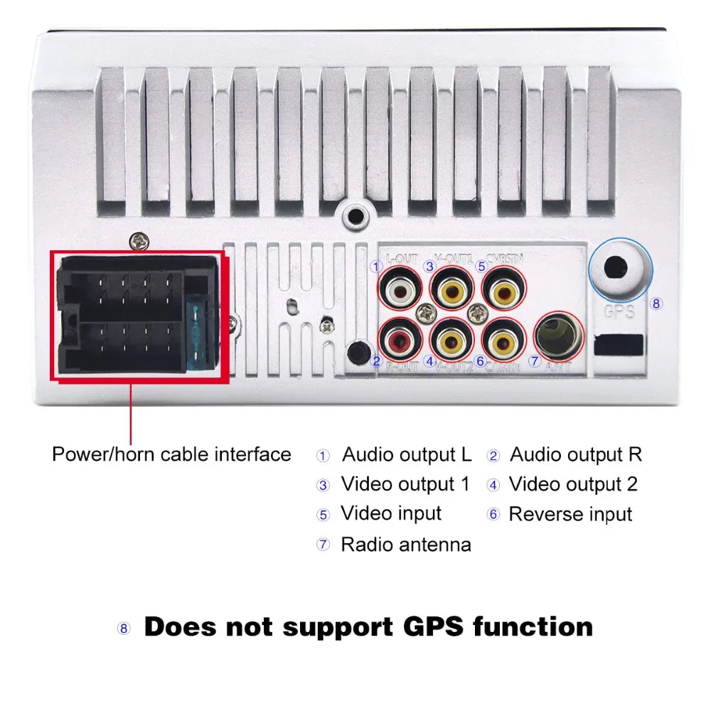 radio Din USB Audio Player Multimedia Car Car Polarlander Car backup Touch Stereo with SD Double Bluetooth function AUX 7-inch link mirror 4LED MP5/4/3 Screen with camera HD FM