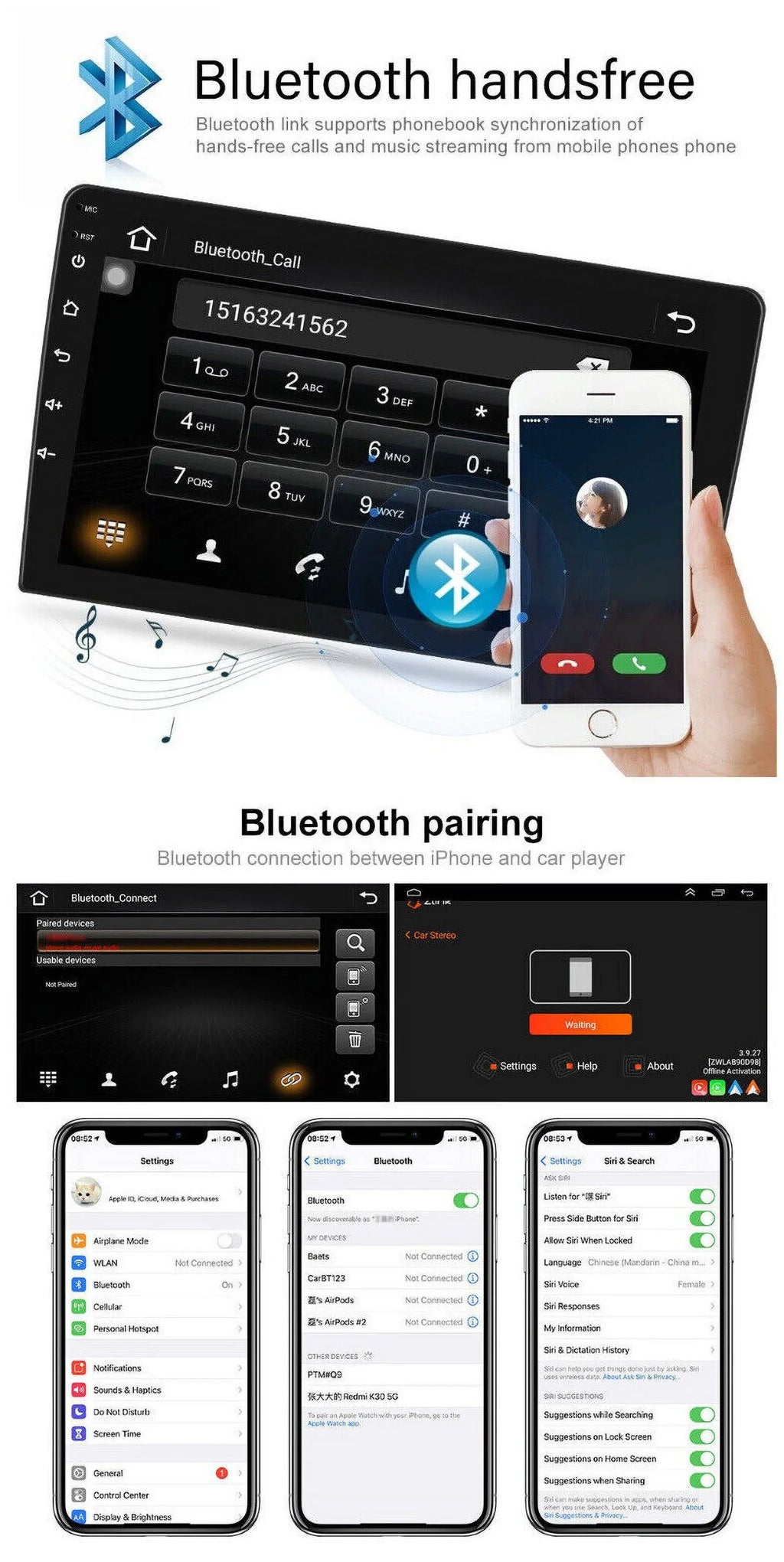 Stereo Backup GPS Camera WIFI Auto AHD Fiat DSP 500 For Radio Android Carplay 9" Navigation Car 3+32GB 2007-2015