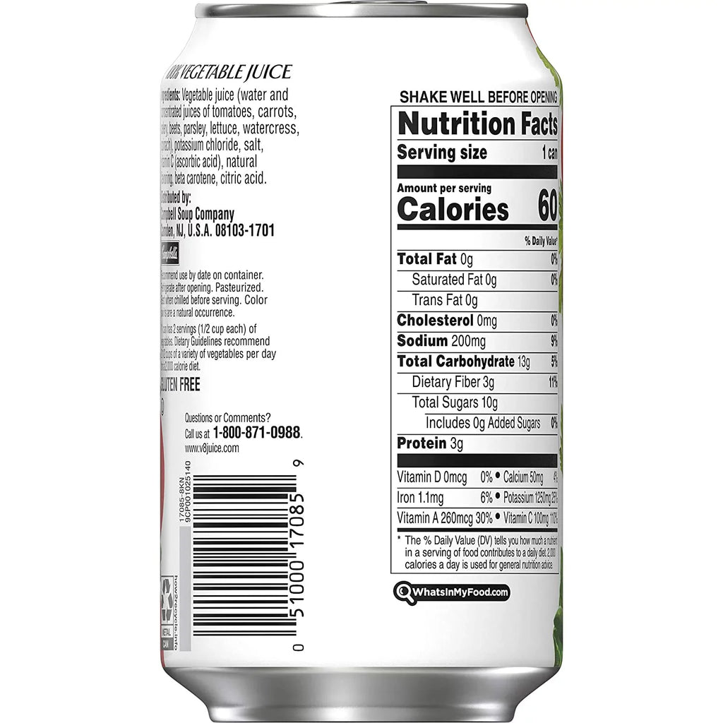 Can (Pack Sodium Of Vegetable Low V8 Original Oz. 11.5 Juice, 24) 100%