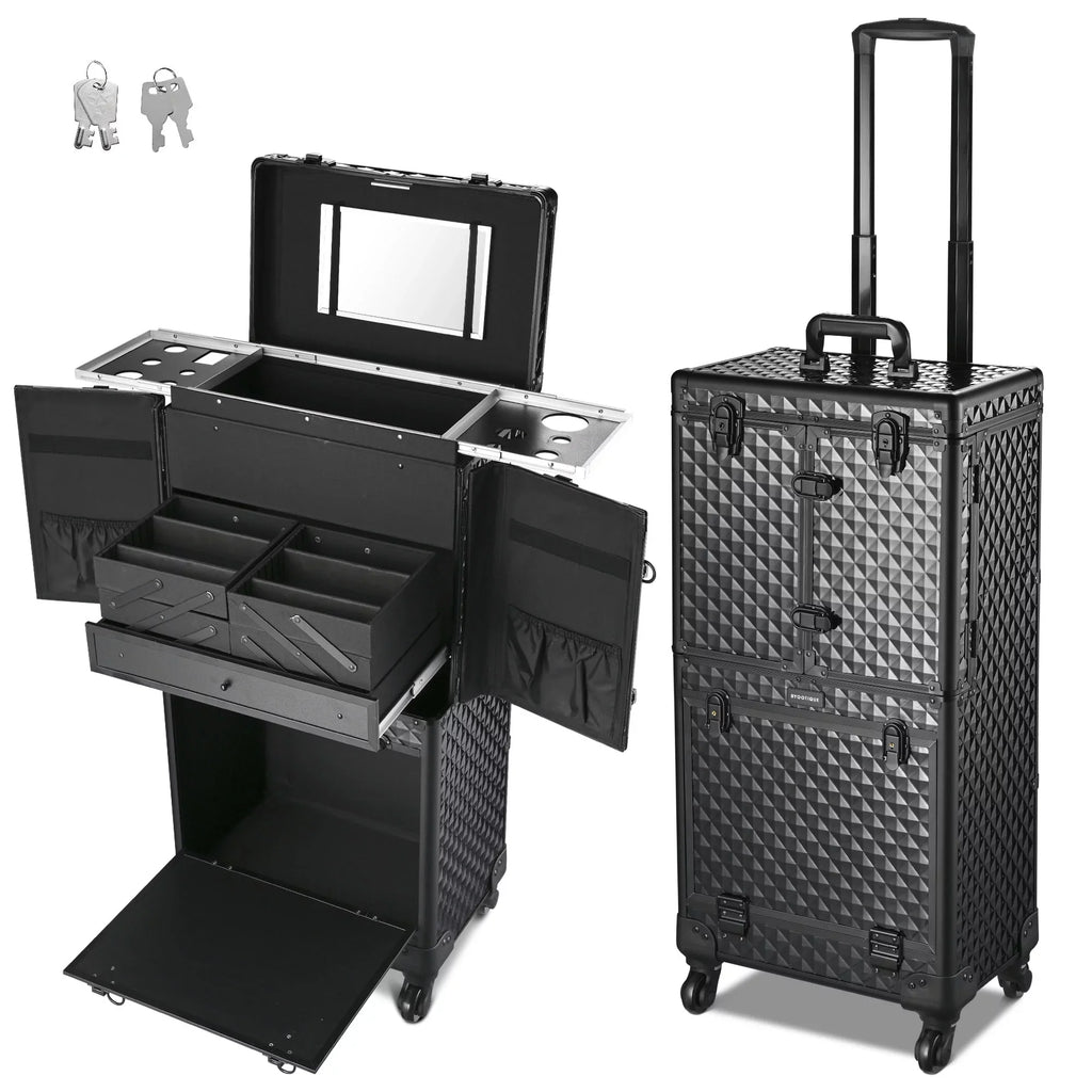 Cosmetic Salon Rolling Byootique Organizer Stylist Case Hair Trolley Makeup