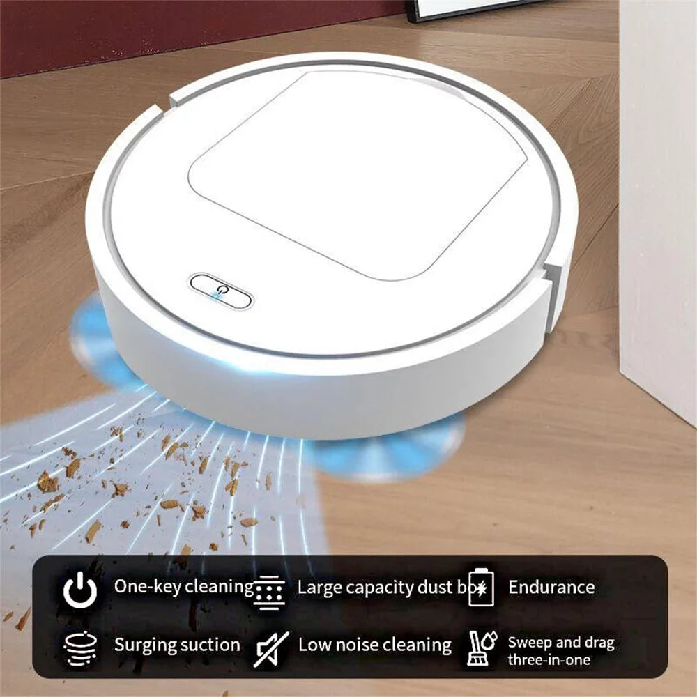 White Smart Robot by Vacuum Cleaner - Sweeping, USB JahyShow Rechargeable