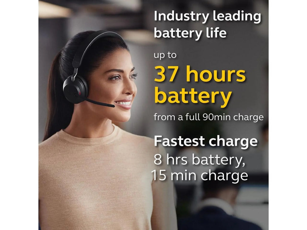 Headphones with Charging USB-C Jabra Music Headset MS 65 Stand Wireless Evolve2 Mono Black - /