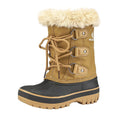 1 Toddler Shoes Ankle Kid Dream Pairs Boots Faux Little Fur-Lined Girls Warm Boys Size Soft Snow Kids FORESTER Winter Boots TAN