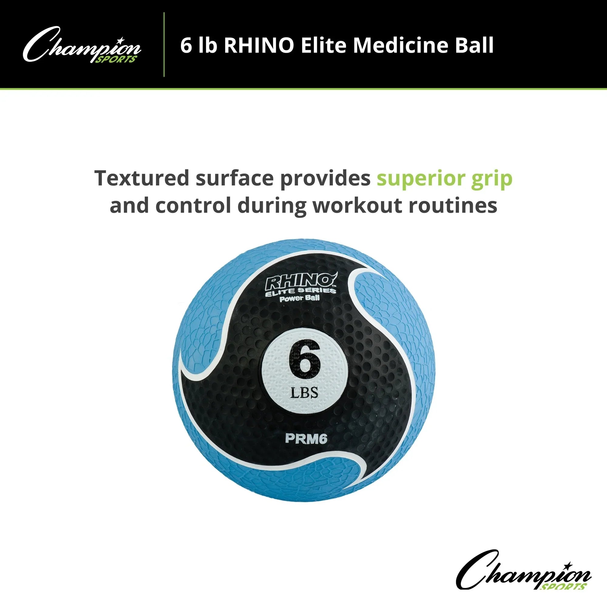 Elite Sports Rhino® Medicine Champion 6lb Ball
