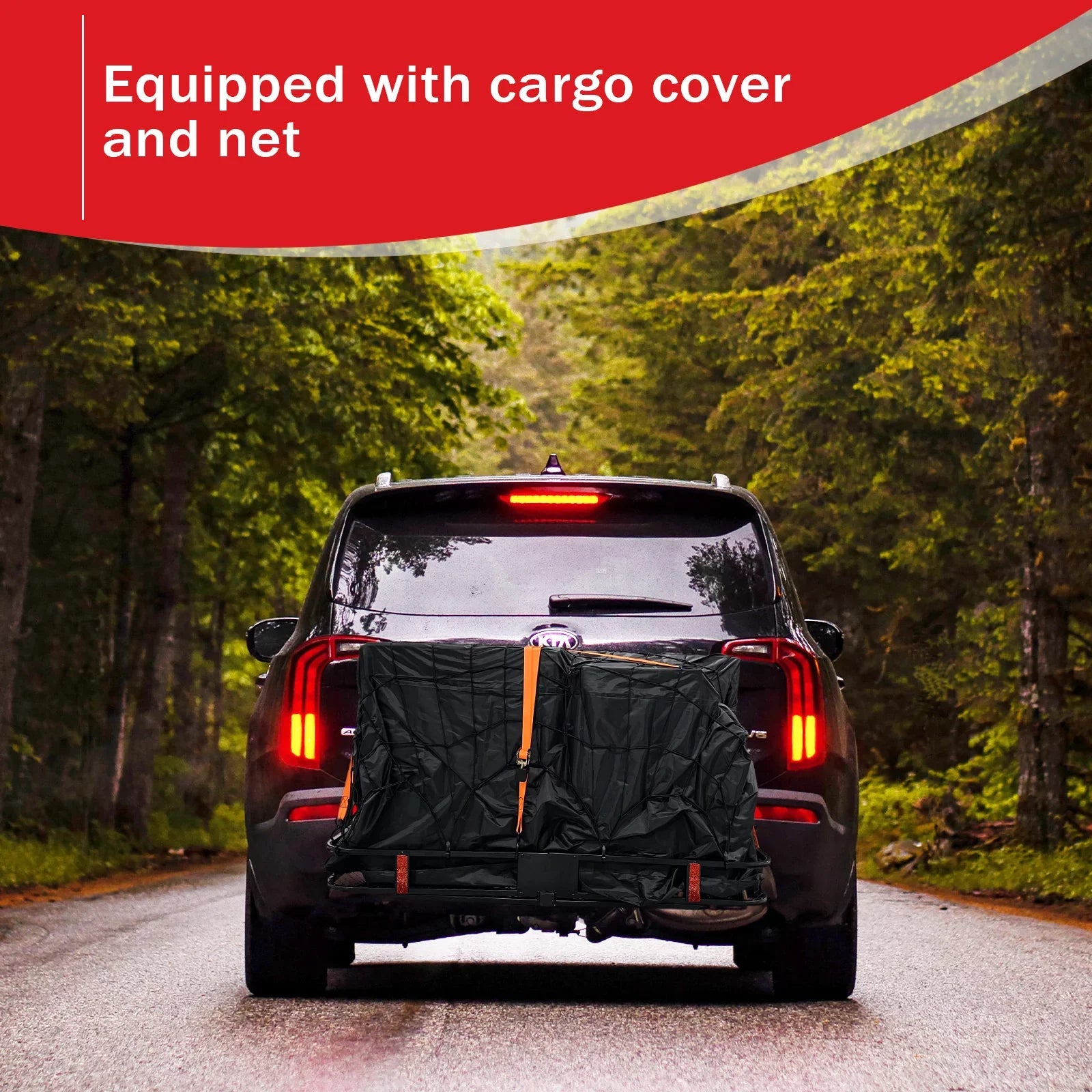 500 Rack Capacity 60"x20"x6" Cargo SUV, Truck, Rear for Luggage Carrier Mount lbs, Basket Folding Hitch Car,