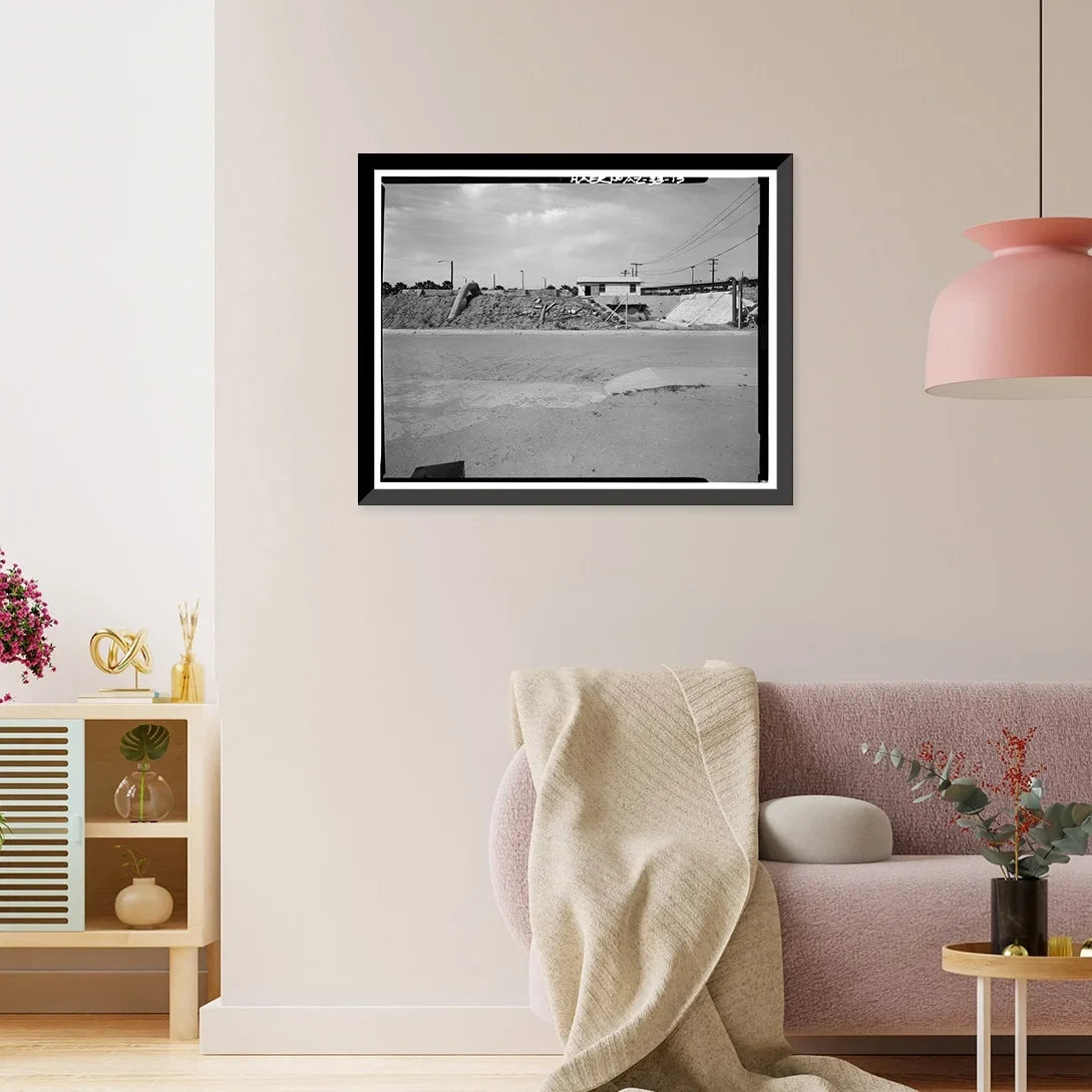 Yuma Main Plant, of AZ Historic 21-7/8" County, 13, Treatment Street, Yuma, - Yuma Jones foot at Street Water Street Framed Print, Main 17-7/8" x