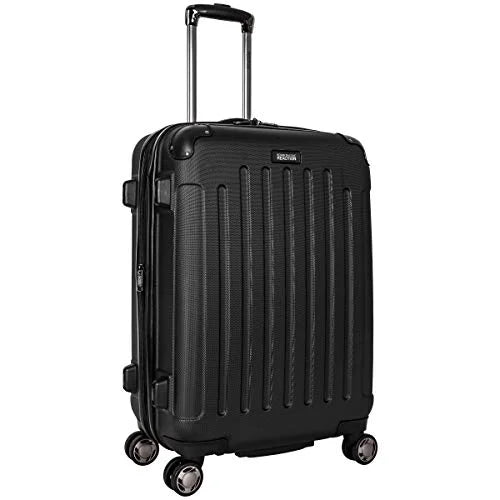 Cole Reaction Expandable Hardside Lightweight inch 8-Wheel Spinner Black, 24” Luggage, Renegade Kenneth Checked-Size