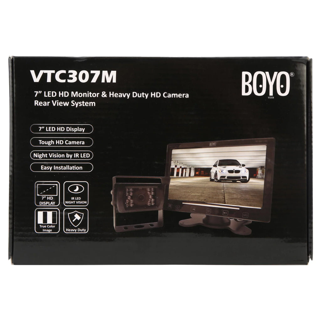 Backup and VTC307M Monitor 7" Camera System, Heavy-Duty BOYO