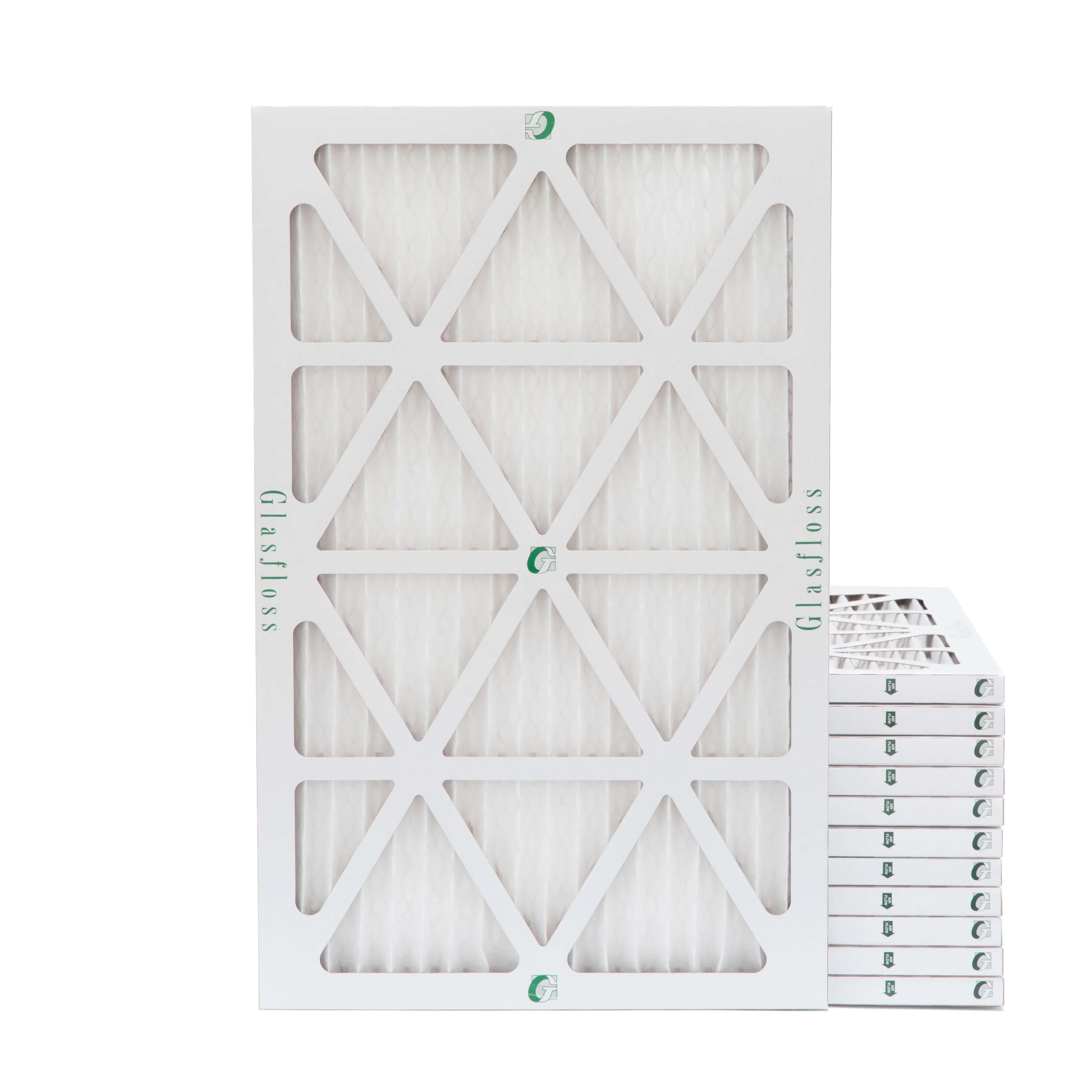 12 9-1/2 Pleated Size: MERV x Actual 19-1/2 Air 7/8 of 10x20x1 10 x Glasfloss. Filters Pack by